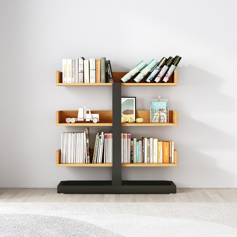Modern Minimalist Bookshelf Nordic Style Wooden Bookcase for Bedroom Study Room