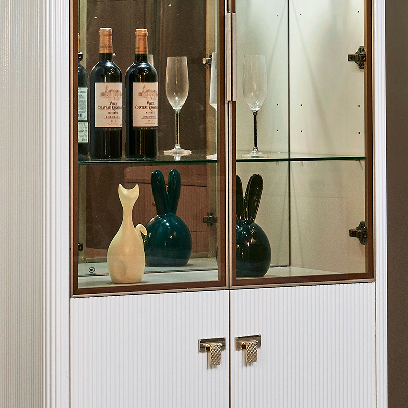 High Quality Storage Kitchen Cupboard Sideboard Furniture Living Room Wooden Display Wine Cabinet