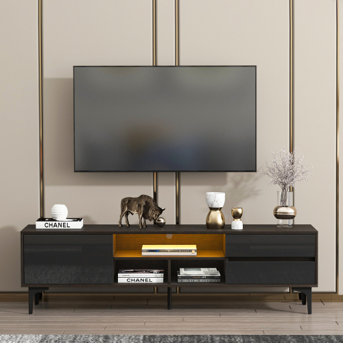 TV Stands and Consoles for Flat Screens at Rooms to Go Include Shelves and Doors for Large Spacious