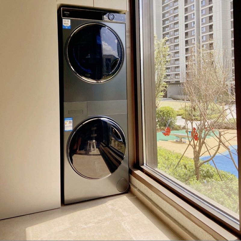 Modern Sink Shaker Cabinets Balcony Storage Cabinet Laundry Room Washing Machine Laundry Hamper Cabinet Utility Cabinet