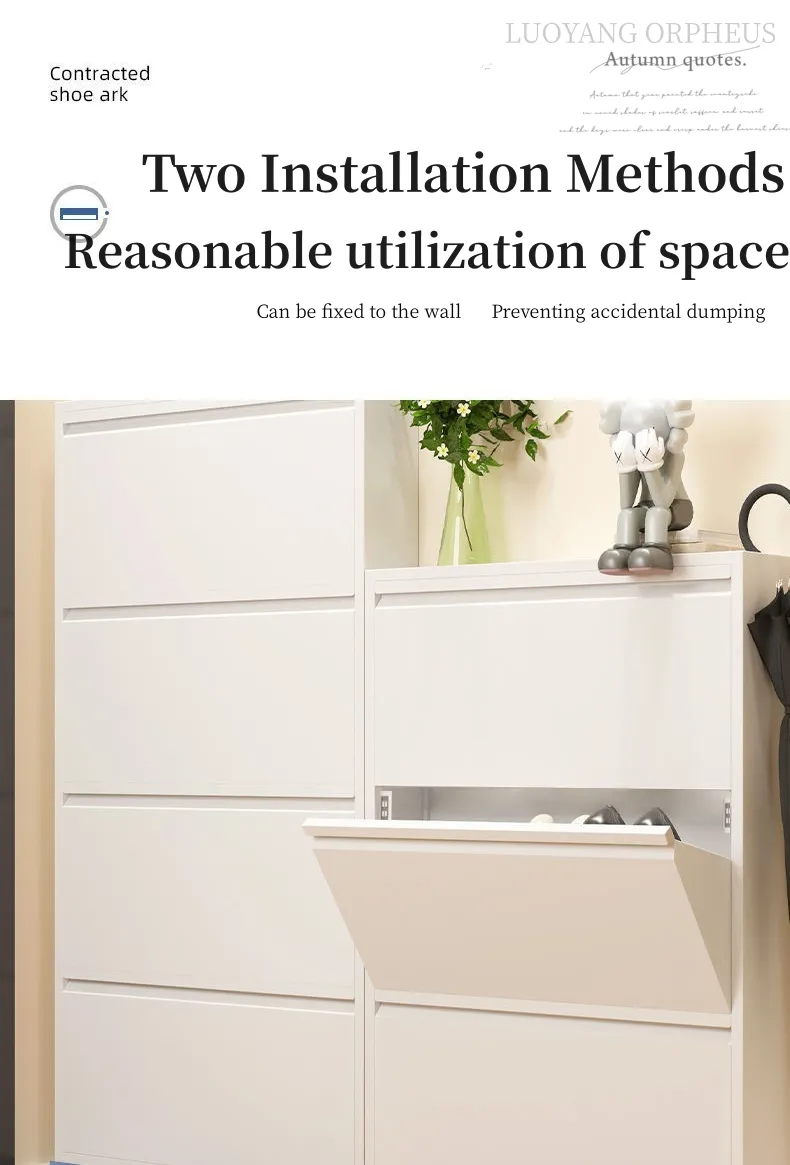 Metal Flip Type Shoe Cabinet