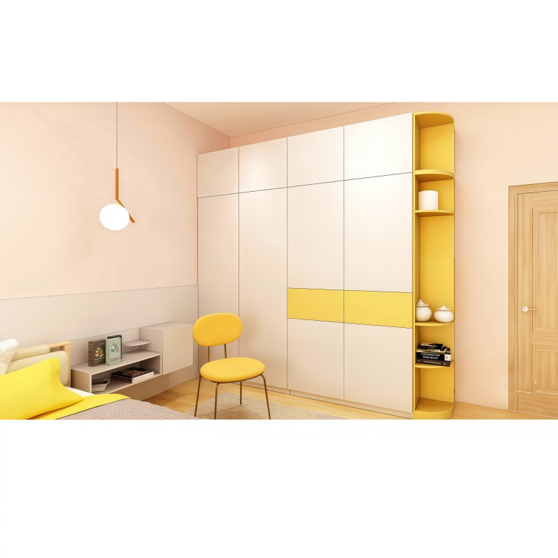 UK Apartment Project Customized Modern Luxury Wood Melamine Bedroom Cabinets Walk in Closet System