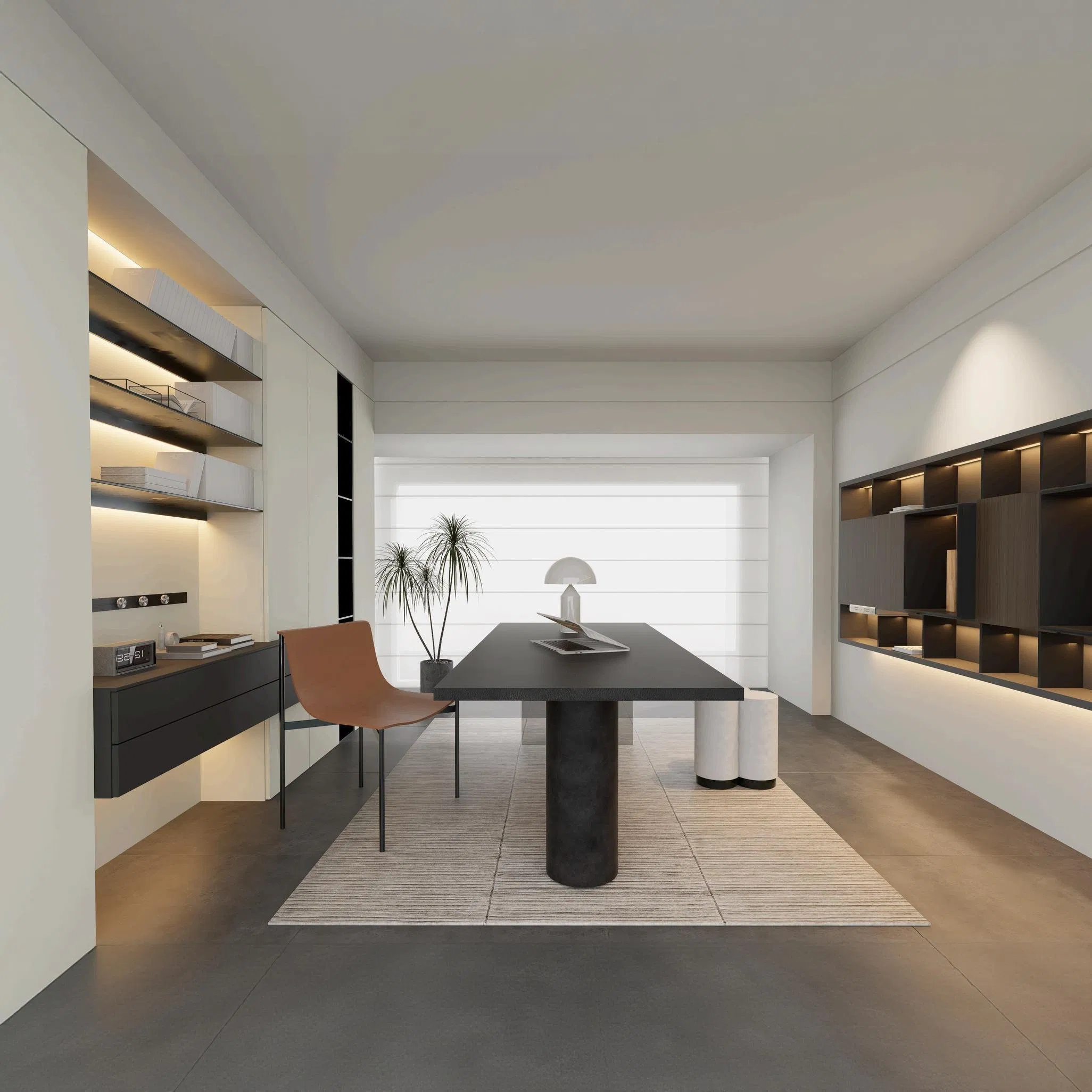 Elegant European Wooden Bookcase with Embossed Design