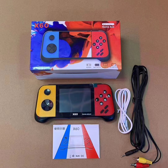 High Version Gamepad 6800 Arcade X60 Games Box Big Screen X7 Plus Portable Handheld Video PS Game Console Output TV Display