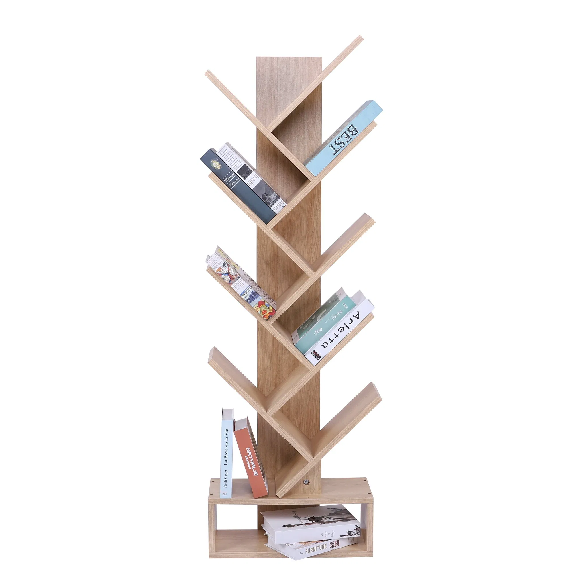 Library for Kids 6 Shelf Tree Wooden Luxury Book Shelf Bookcase