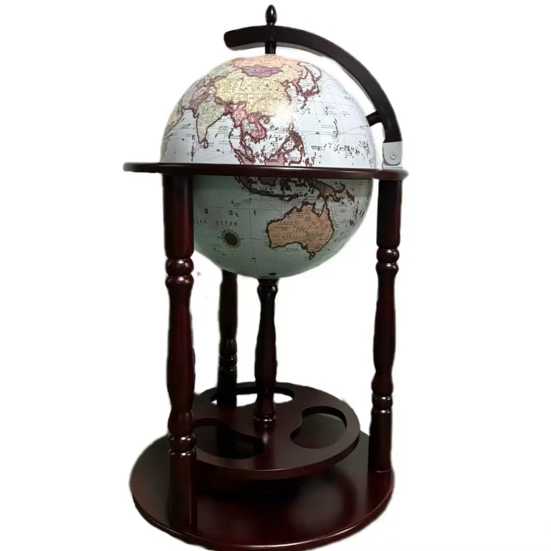 Globe Bar, Wood Globe Wine Bar Italian Rack Liquor Bottle Cabinet