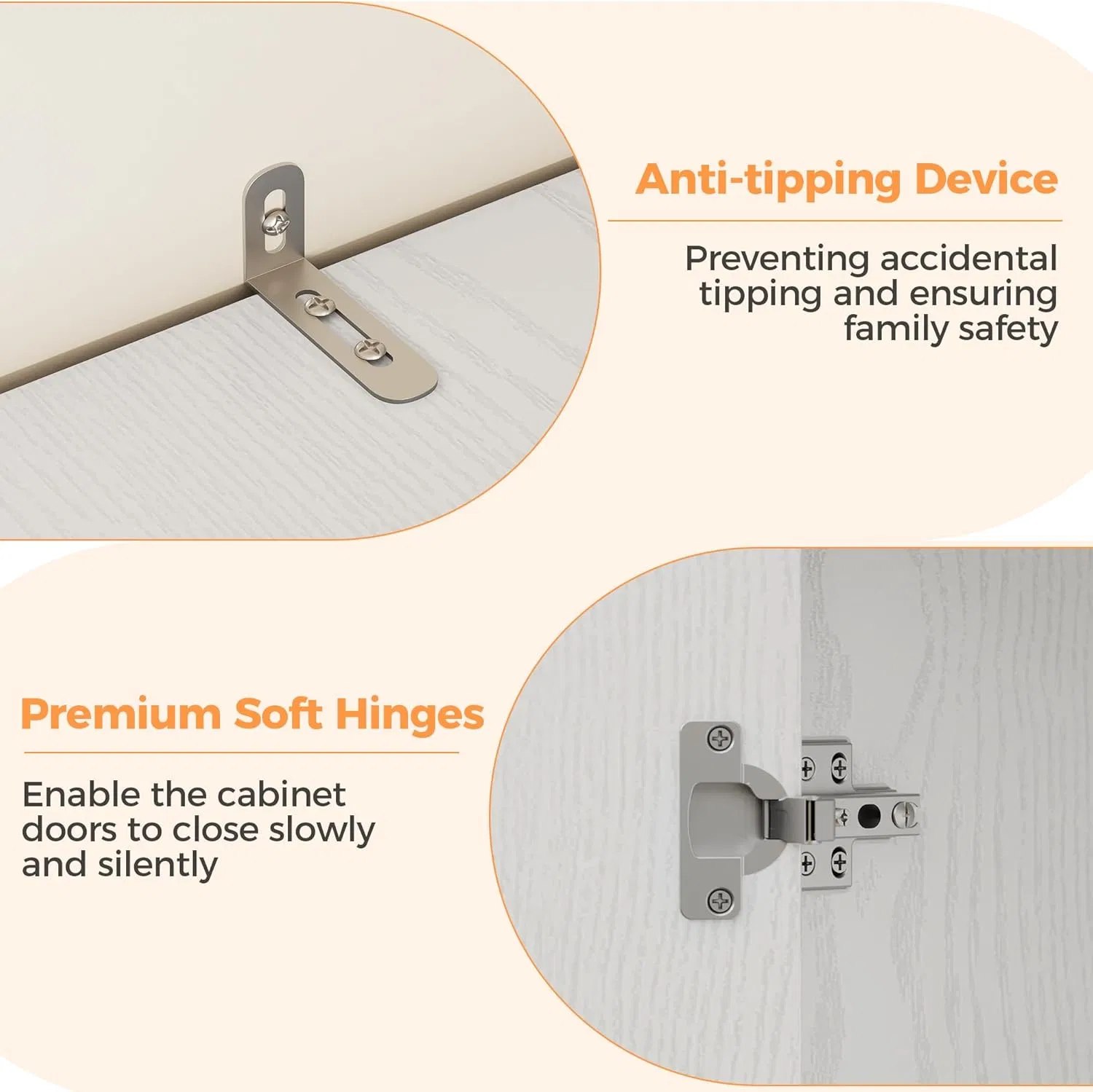 Bookshelves and Bookcases, 71 Inch Tall Book Shelf with 4 Doors