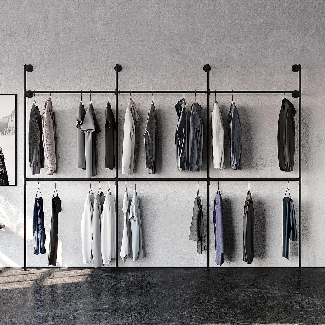 Industrial Pipe Clothing Rack