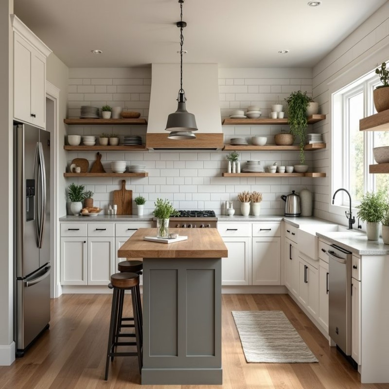 Luxury White Wall Pantry Solid Wood Shaker Kitchen Cabinet