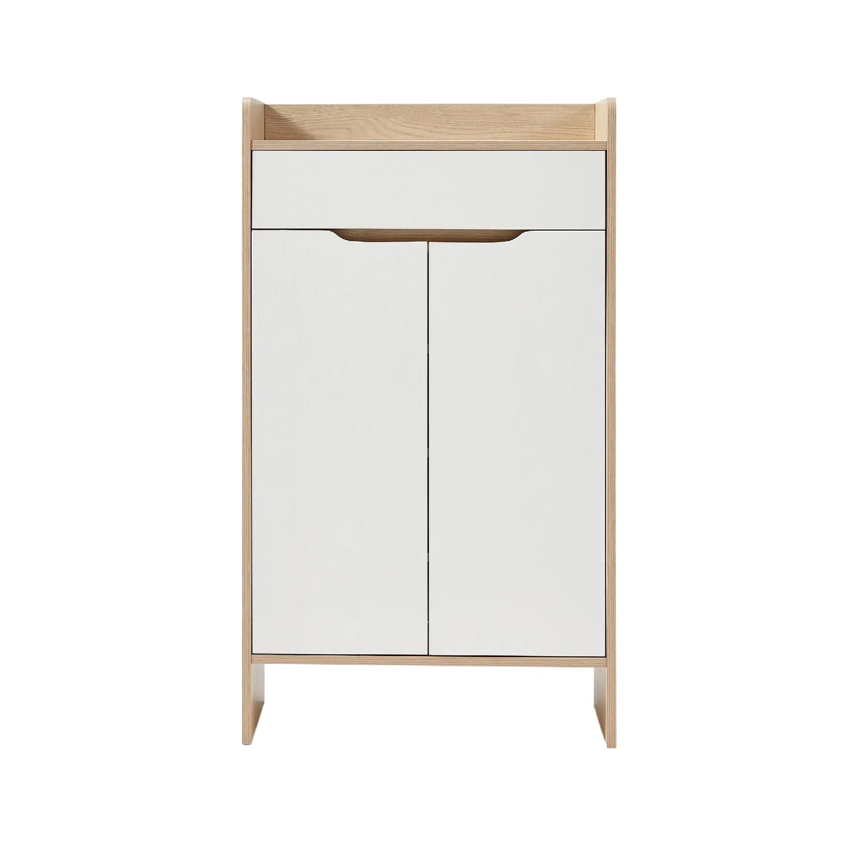 Minimalist Design Double Door Entrance Hall Wooden Furniture Shoe Cabinet