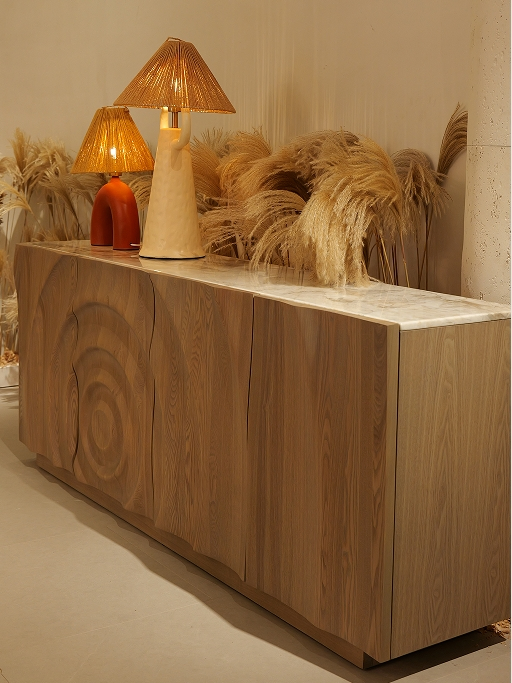 Contemporary Elegant Rustic Wooden Cabinet Dining Spaces Modern Stylish Furniture Sideboard