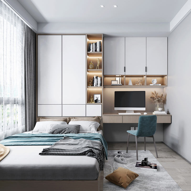 Modern Furniture Bed Frame Modern Minimalist Panel Tatami Bed Wood Oak Hotel Bedroom Furniture Bed with Storage