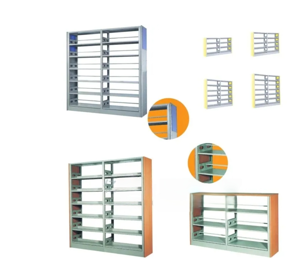 Kindergarten School Classroom Furniture Wooden Frame Colorful Kids Bookcase