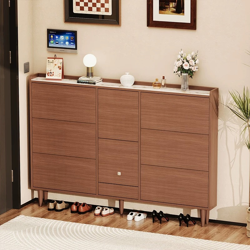 Sturdy Wooden Shoe Rack Cabinet Wooden Storage Cabinet for Home Durable Space-Saving Shoe Storage Furniture