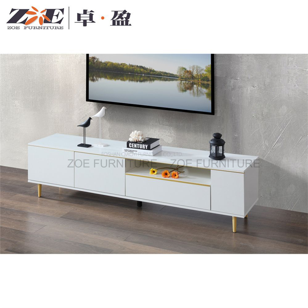 Factory Outlet Manufacturer Living Room Furniture White TV Console