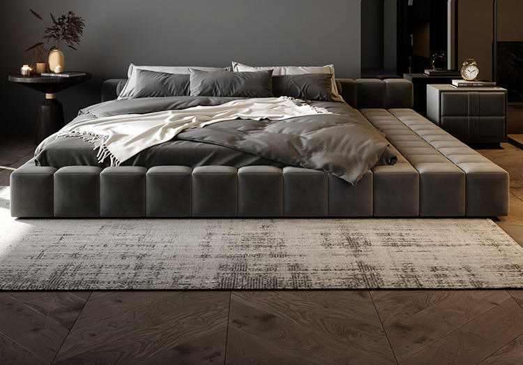 Nordic Italian Designer Hotel Tatami Storage Bed