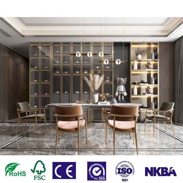 Customized American Antique Luxury Wooden Wine Cabinet for Dining Room