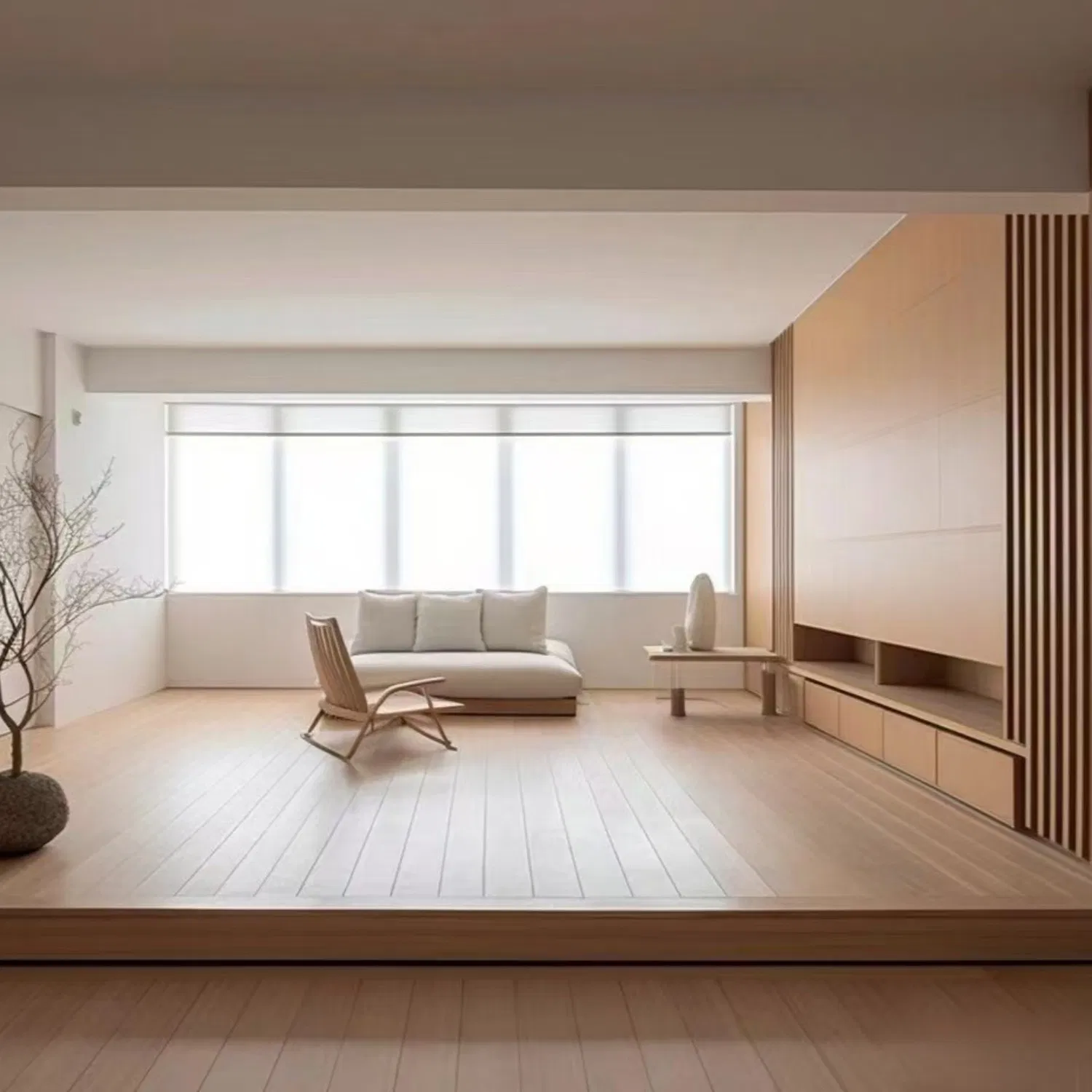 Modern Home Furnishing Furniture Custom Solid Wood Bedroom Set with Large Tatami Extra Bed Wooden Frame and Multi-Function Storage