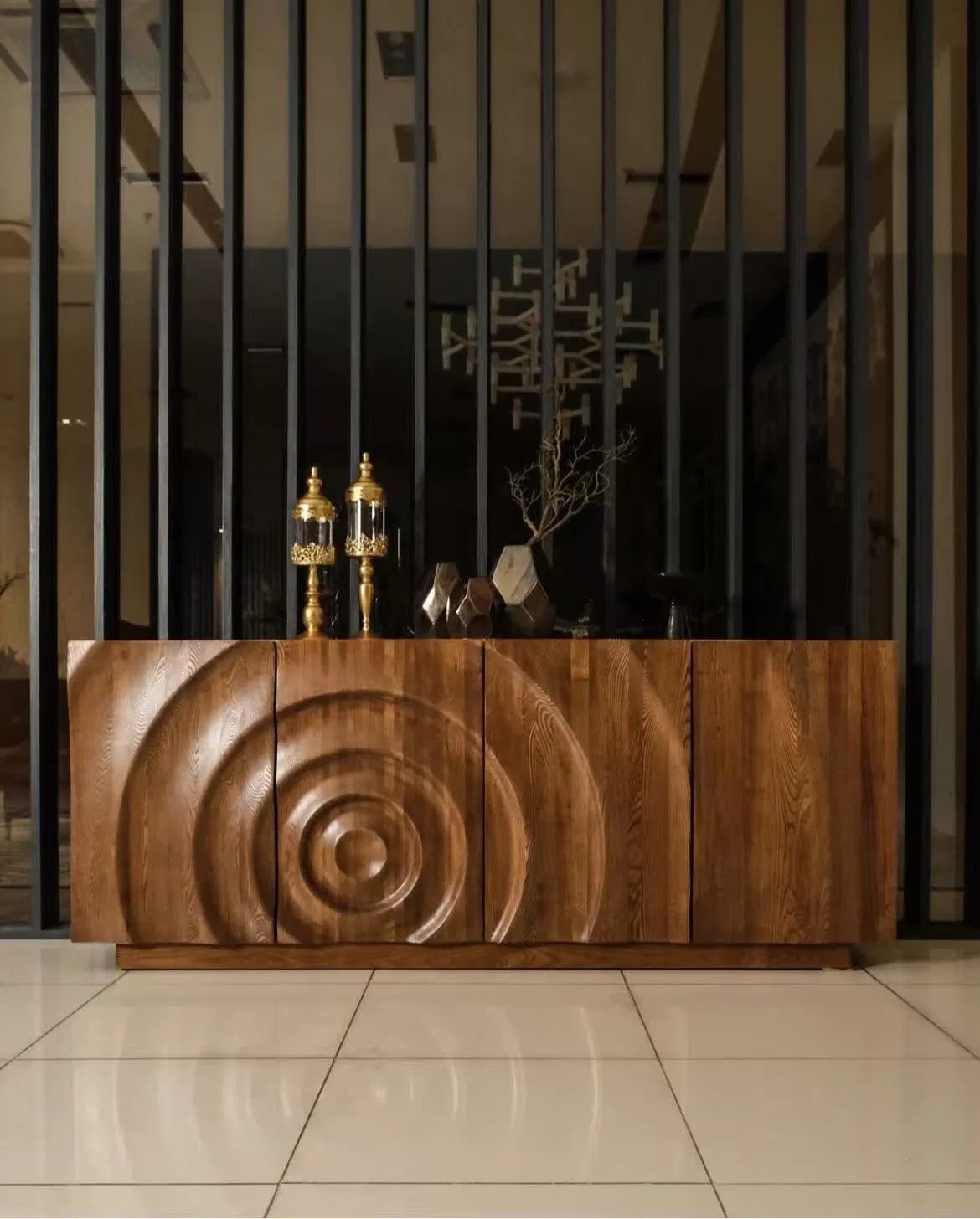 Living Room Storage Wooden Designer Marble Hot Sale Sideboard