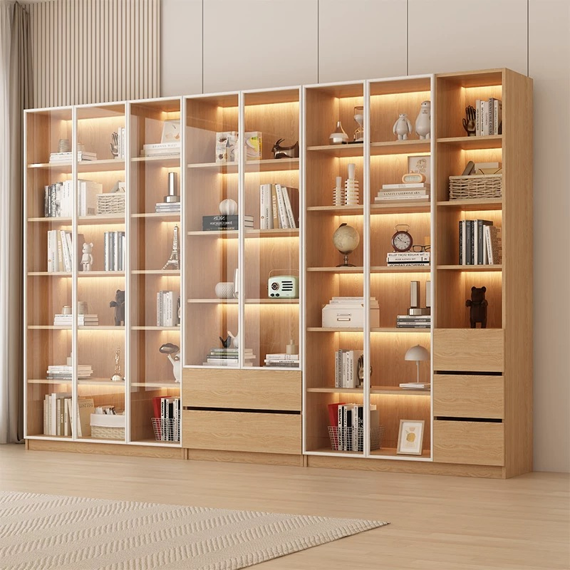 Stylish Bookcase Design for Modern Home and Office Wholesale Filing Library Wooden Bookshelf Made of Melamine Material