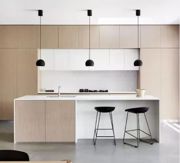 Temptation Complete Cabinet Set Custom Modern Solid Wood Luxury Wooden Small Kitchen Cabinet Pantry Couchina Cabinet