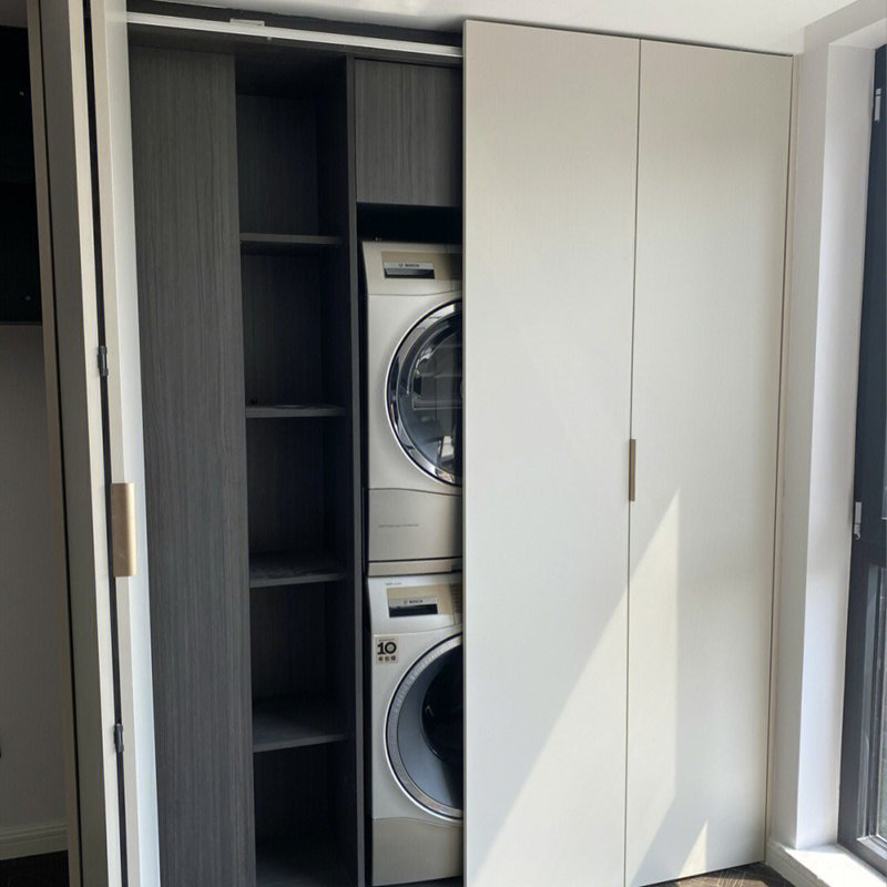 Stainless Steel Washing Room Cabinets for Balcony Storage Cabinet Home Bathroom Furniture 1000mm Balcony Laundry Cabinet with Washing Machine