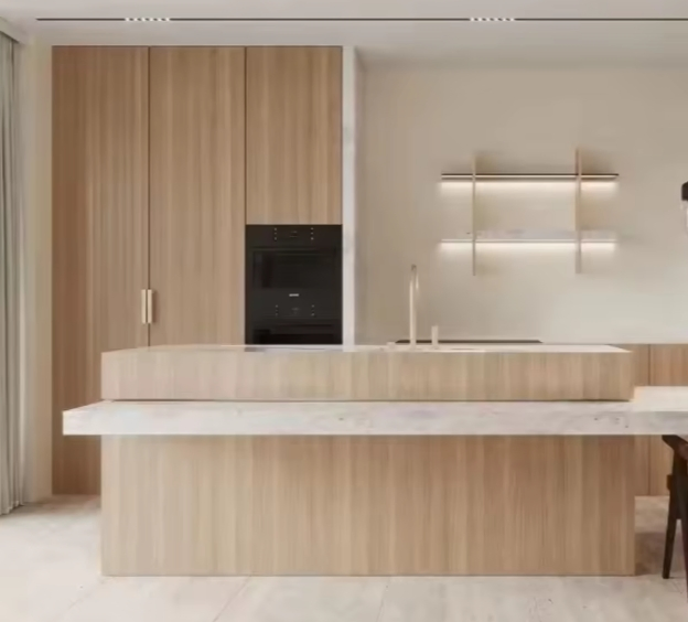 Temptation Complete Cabinet Set Custom Modern Solid Wood Luxury Wooden Small Kitchen Cabinet Pantry Couchina Cabinet