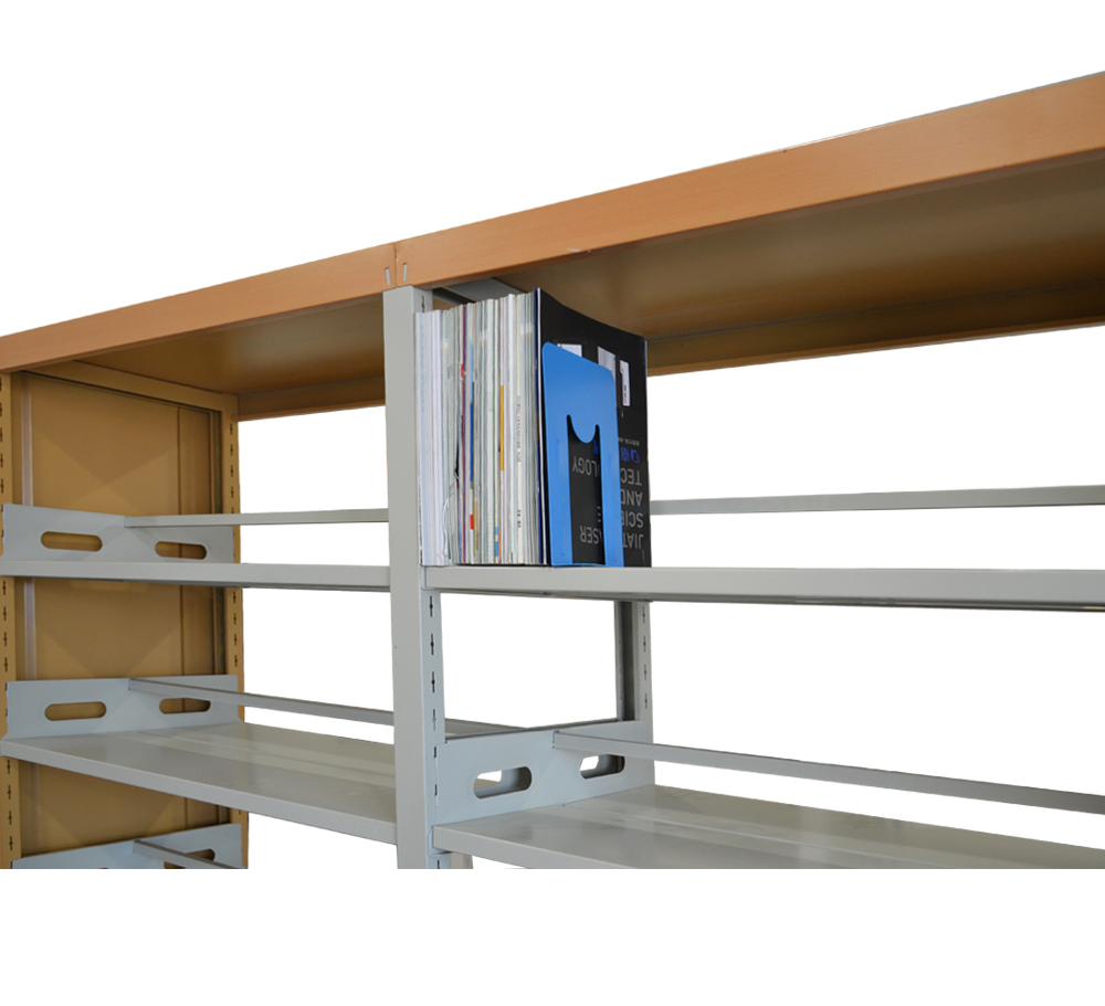 Library Furniture Steel Book Shelf Double Sided Bookcases