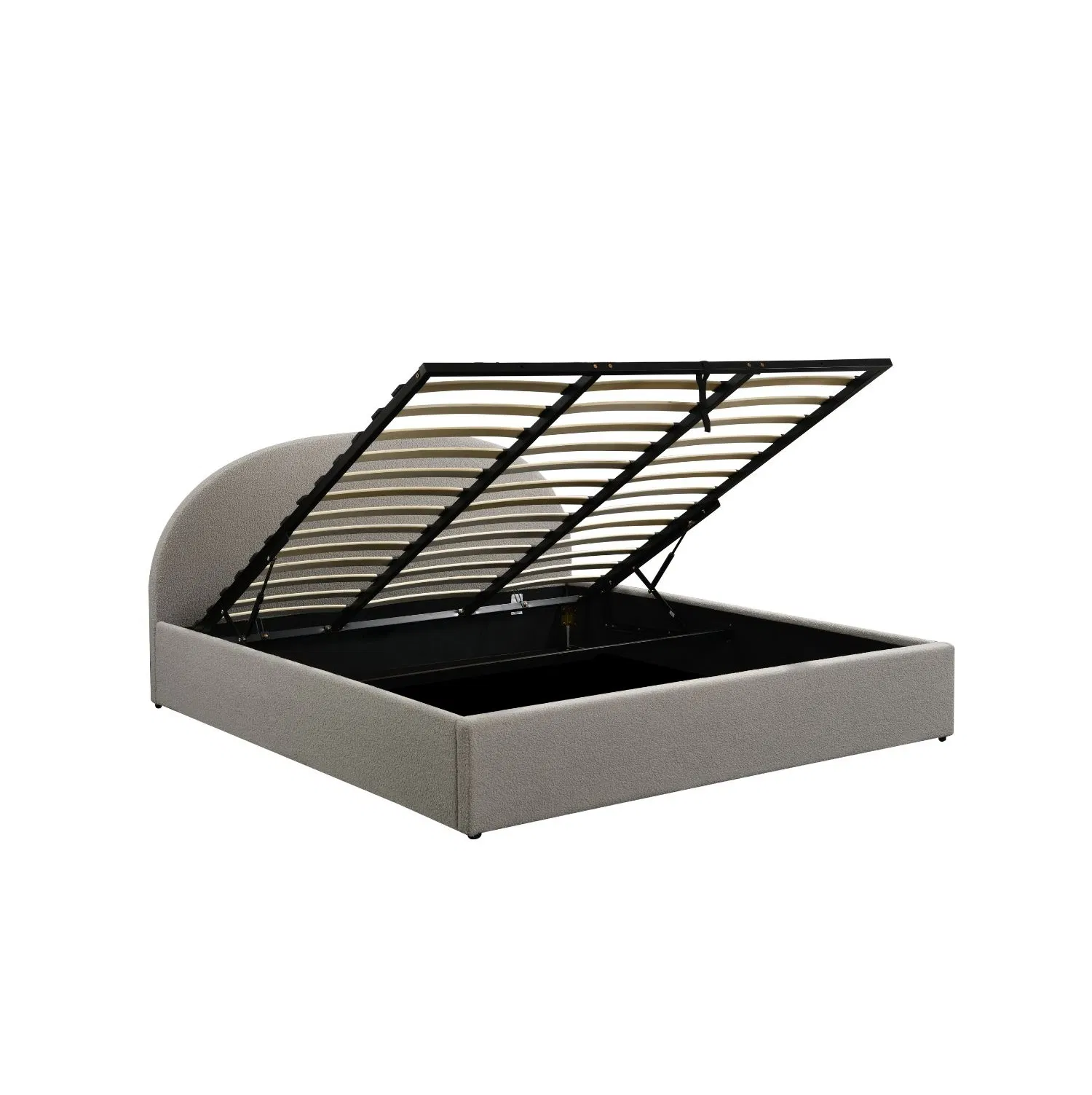 Hot Sale Slatted Bed Frame Gas Piston Lifting Bed Mechanism Storage Bed for Smart Sofa Bed Tatami Poland Italy Popular