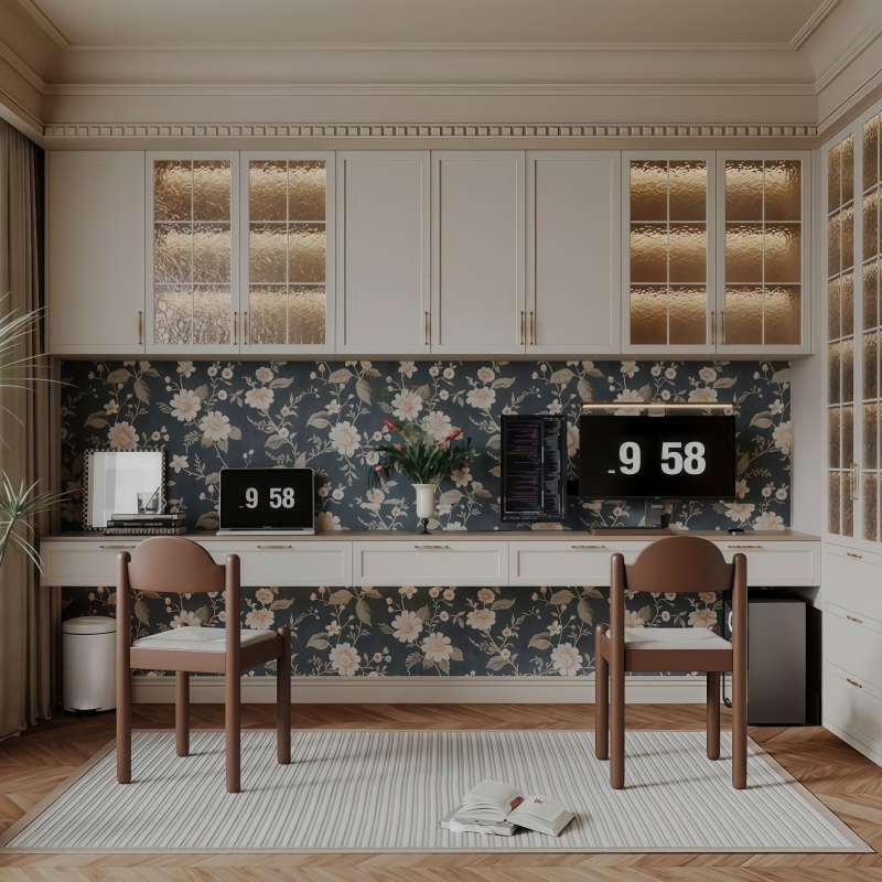 UK Apartment Project Customized Modern Luxury Wood Melamine Bedroom Cabinets Walk in Closet System