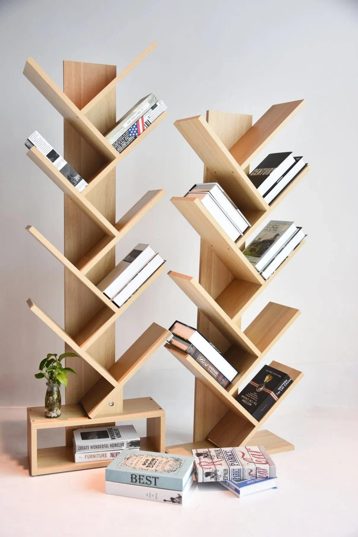 Library for Kids 6 Shelf Tree Wooden Luxury Book Shelf Bookcase