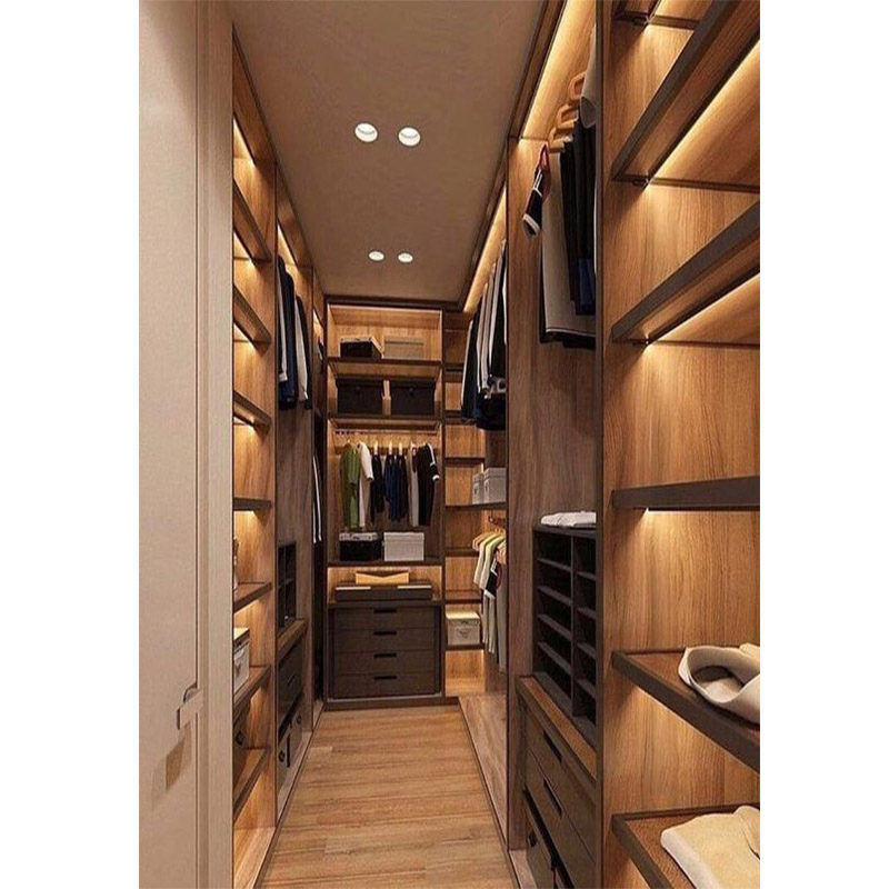 Customized Modern Wooden Closet Systems Walk in Closet Bedroom Wall Wardrobe