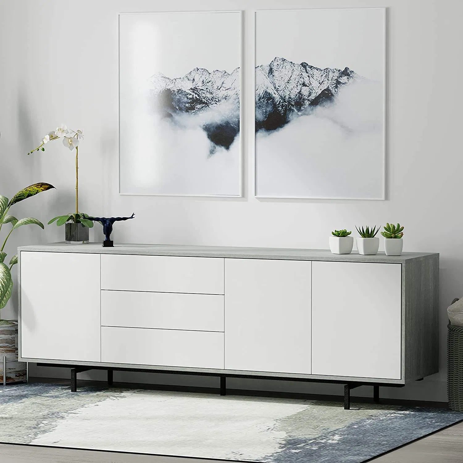 Luxury Modern TV Stand Entertainment Center, High-Quality TV Console Table