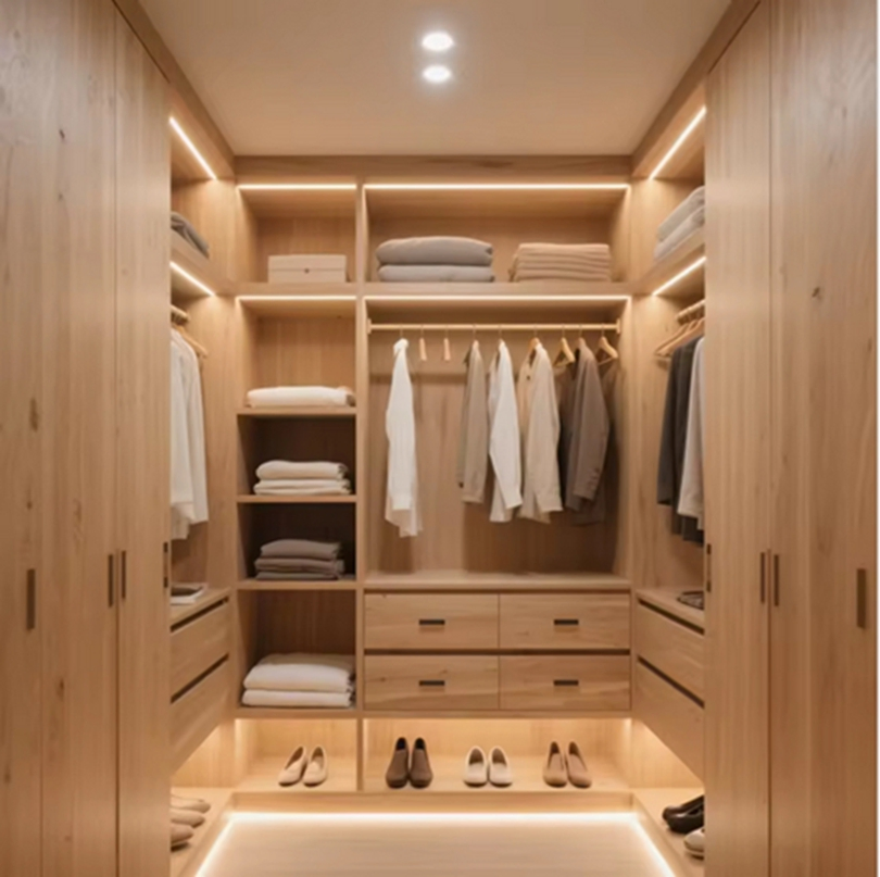 Walk in Closet Wardrobe Cabinets System Wood Wardrobe Bedroom Furniture Armoire