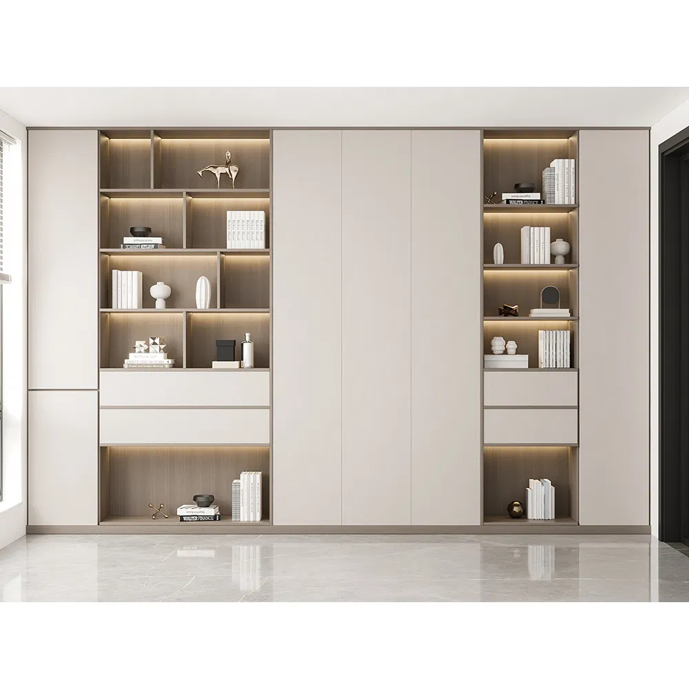 Modern Walk in Closet Wardrobe Systems Design Wood Bedroom Cupboards