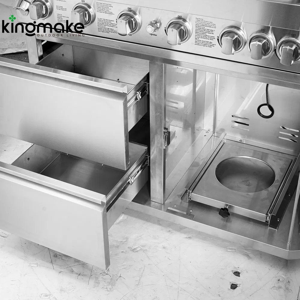 L-Shape Kitchen Island Detail 1