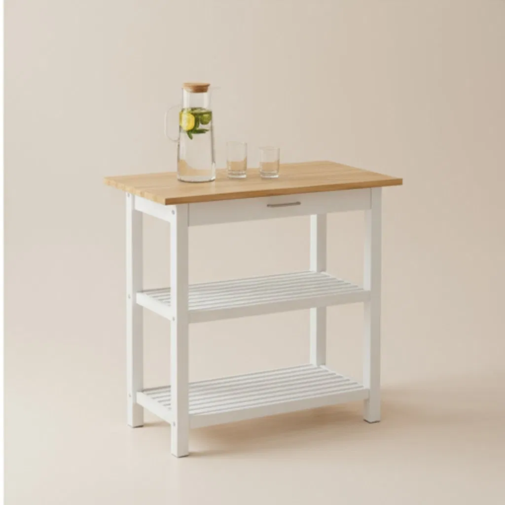 Wooden Small Kitchen Storage Island Trolley Kitchen Island Countertop