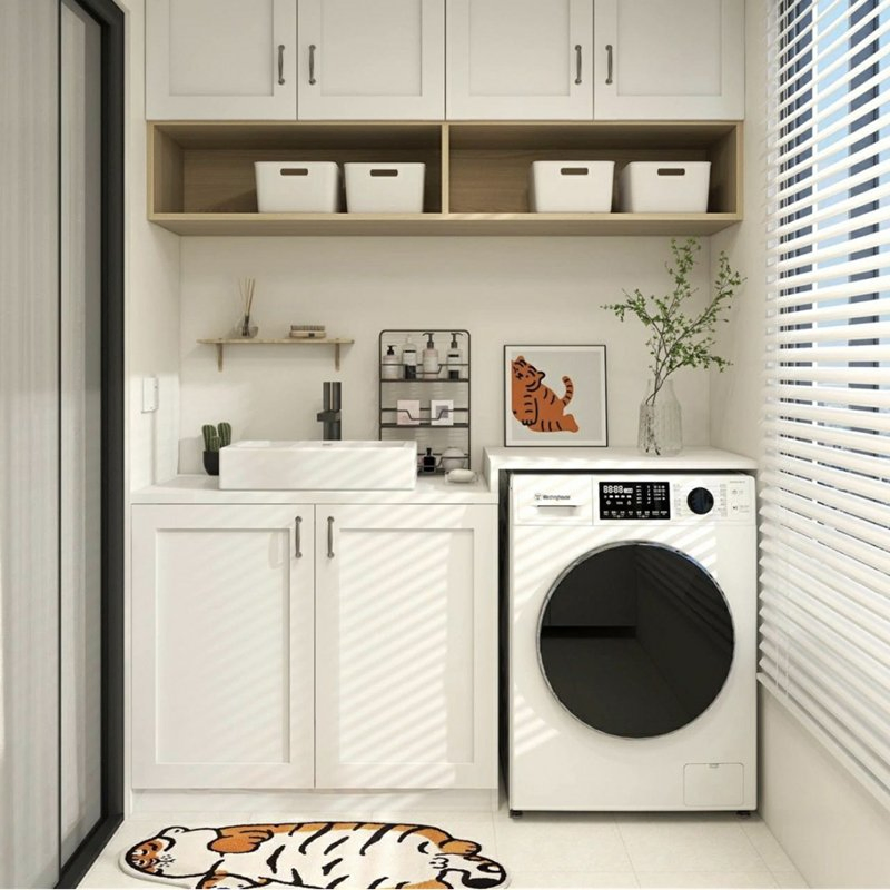 China Factory Anti-Scratch Low Maintenance Laundry Room Storage Cabinet Outdoor Kitchen Balcony Sink Aluminum Cabinet