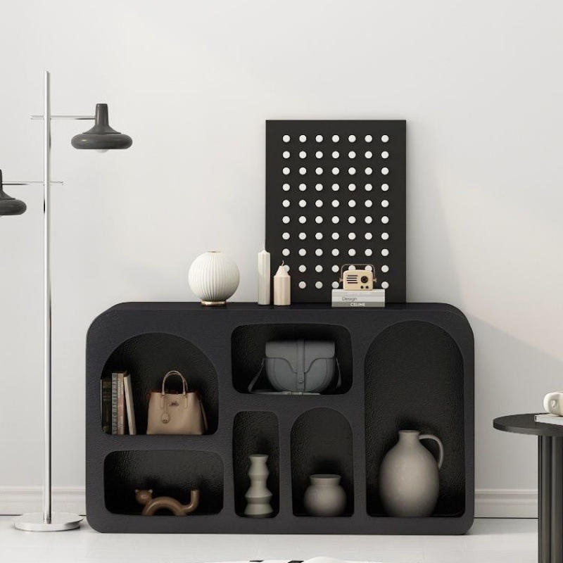 White Cave Display Cabinet Nordic Simple Living Room Arch Storage Bookcase