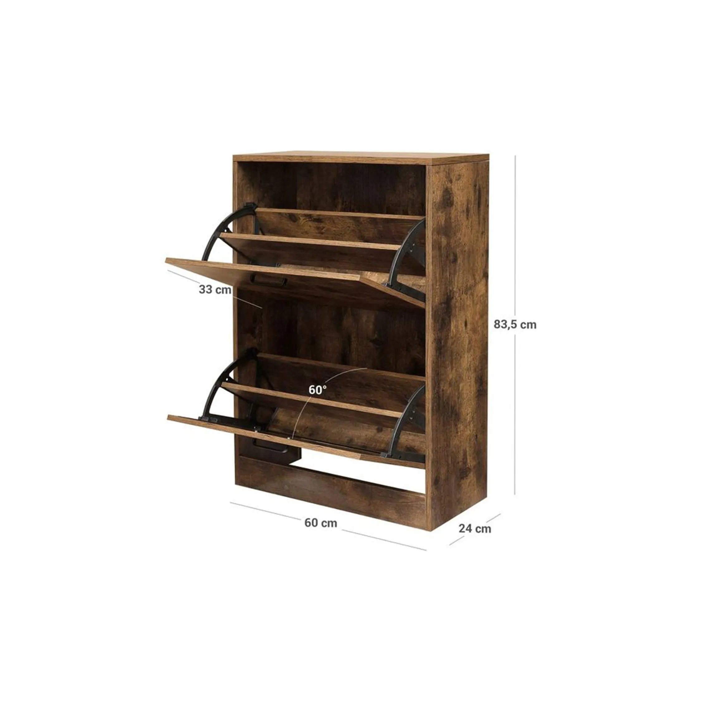 Factory Direct Sale Entryway Shoe Box Cabinet with Flip Drawers