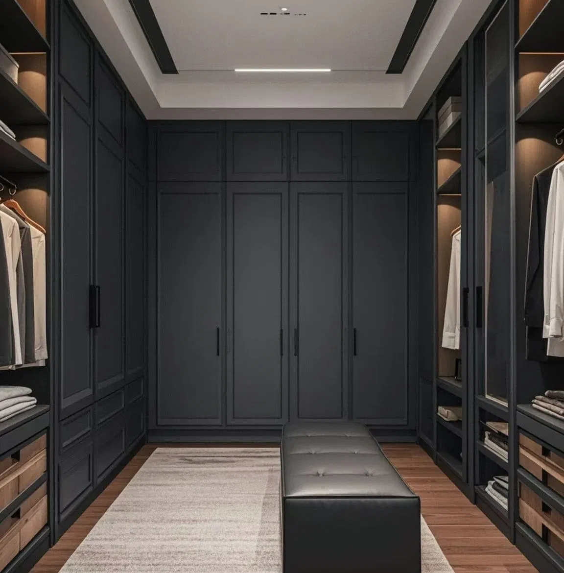 Modern System Organizer Clothes Cabinet Custom Bedroom Wardrobe Walk in Closet