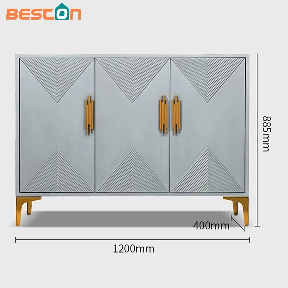 Light-Luxury Solid Wood Sideboard Storage with Hidden Drawers for Dining &amp; Kitchen