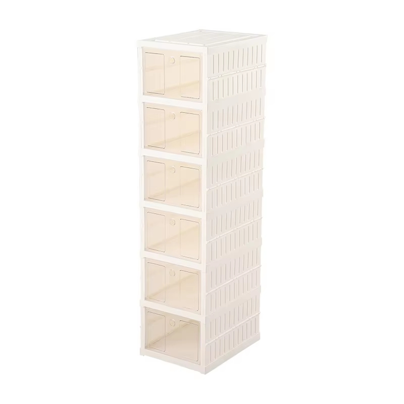 Modern Multi-Layer Integrated Shoe Storage Cabinet Dustproof Transparent Foldable Plastic Shoe Box Cross-Border Storage 10kg