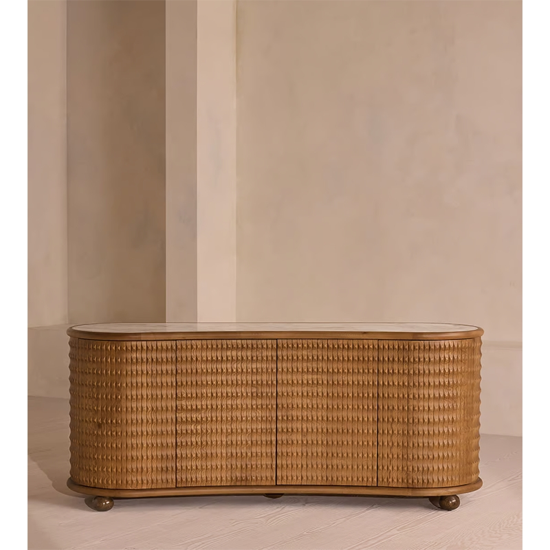 High Quality Solid Wood Oak Furniture Fashionable Dining Room Sideboard