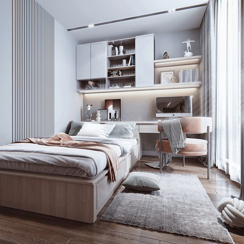 Australia White Home/ Hotel Furniture Wall Adult Mens Bedroom Tatami Double/ Single Bed Industrial Wooden Bed Storage with Large Cabinet Headboard