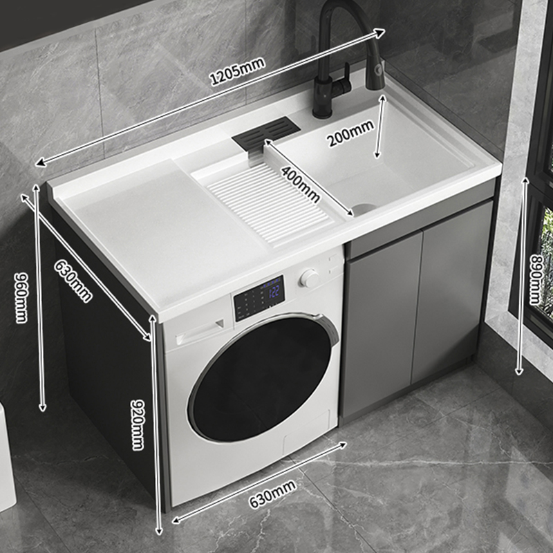 1200mm New Arrival Double Doors Cabinet Laundry Cabinet with Basin for Laundry Room