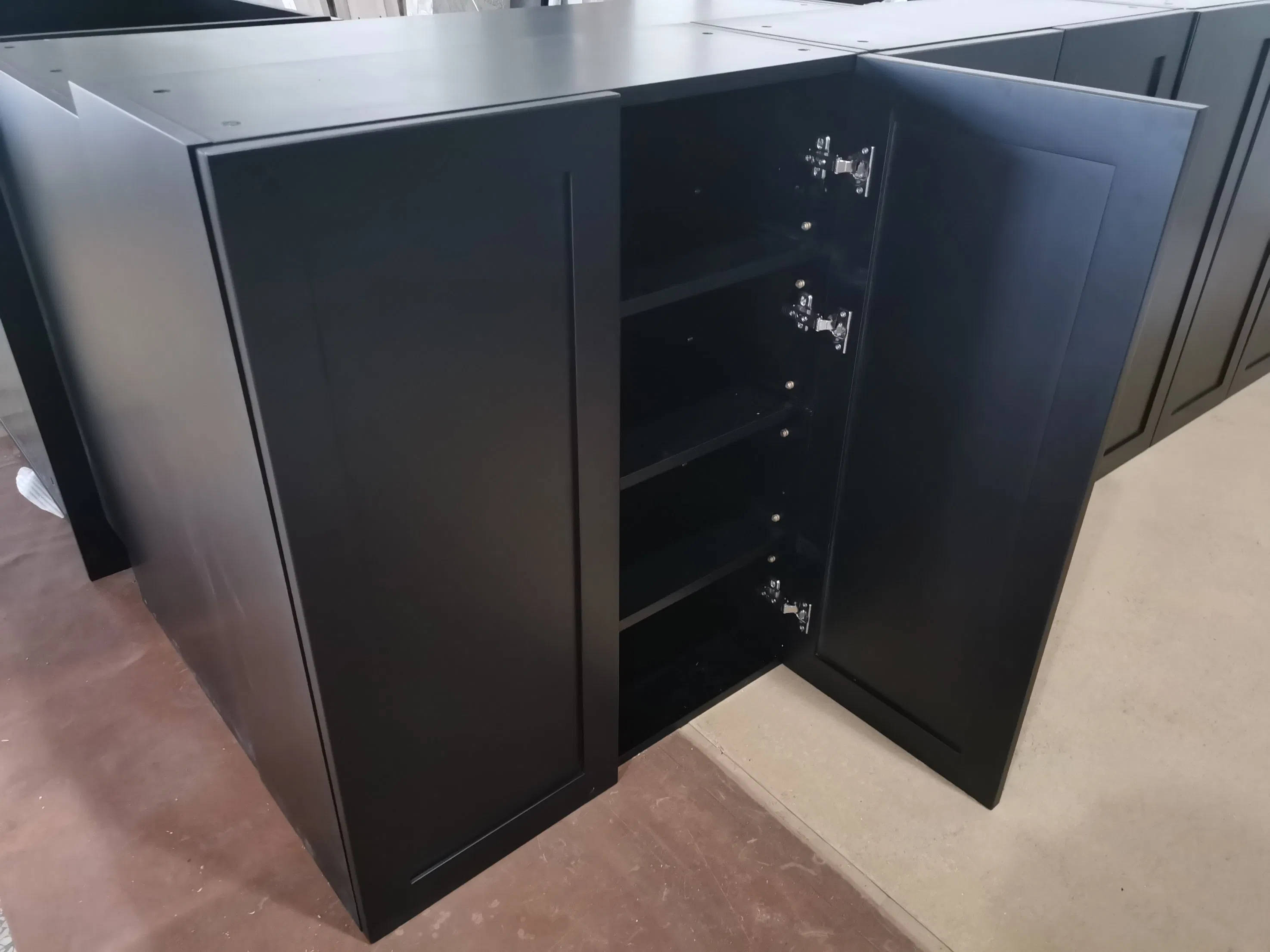 Countertop Wine and Bar Cabinet Modular Kitchen Cabinets with Pull Basket Rack Self