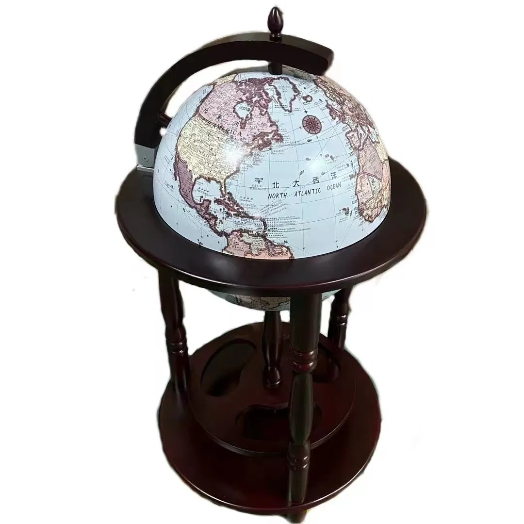 Globe Bar, Wood Globe Wine Bar Italian Rack Liquor Bottle Cabinet