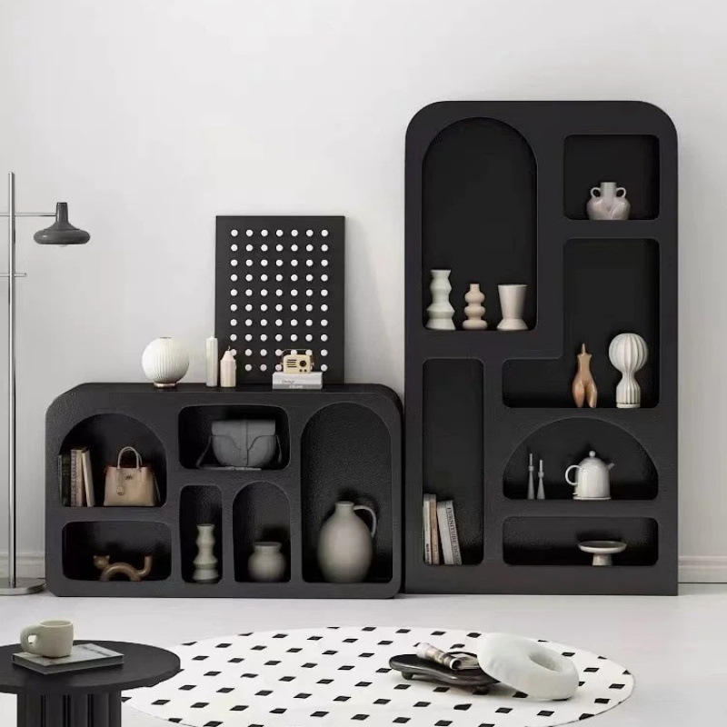White Cave Display Cabinet Nordic Simple Living Room Arch Storage Bookcase