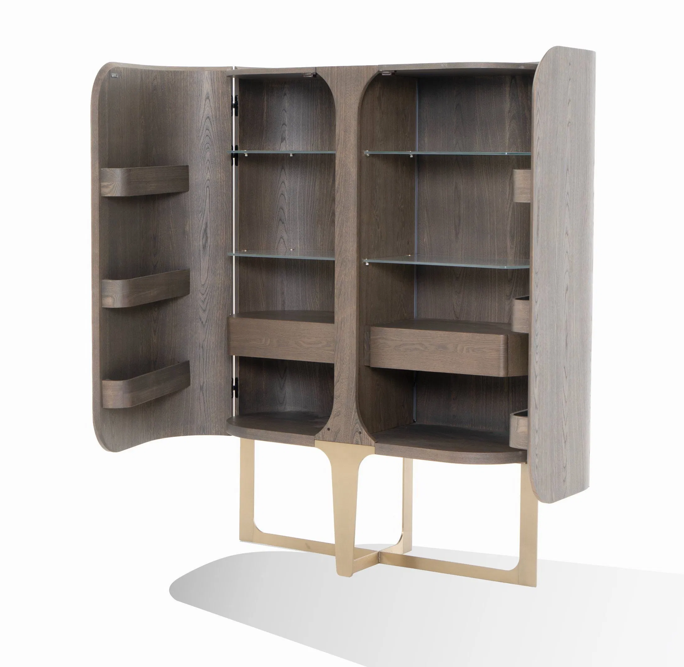 CS Home Wooden Home Living Dining Furniture Wall Storage Wine Kitchen Cabinet